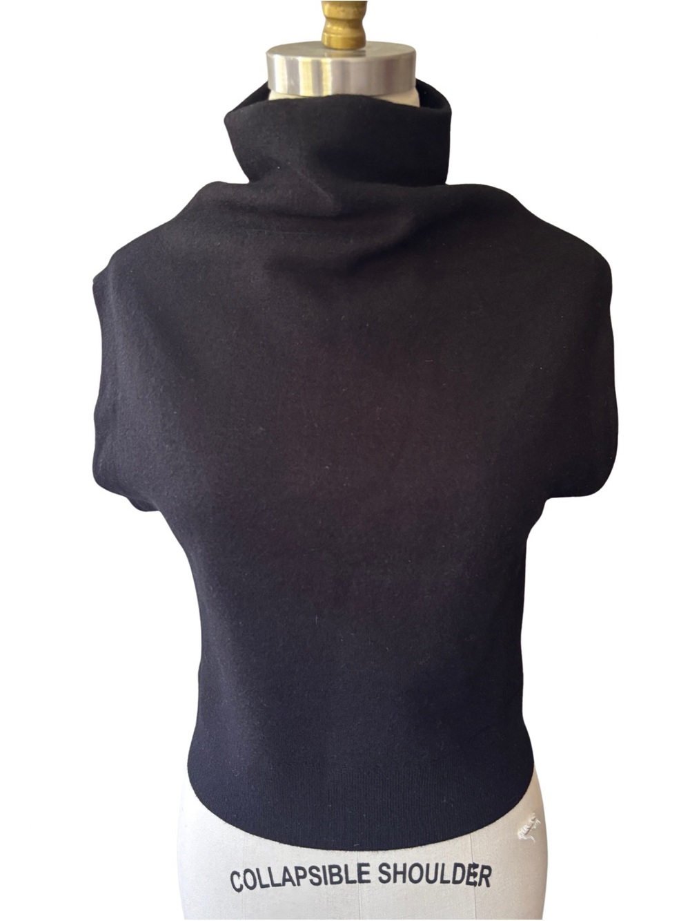 Club Monaco Black Short Sleeve Mock Neck Top XS EUC